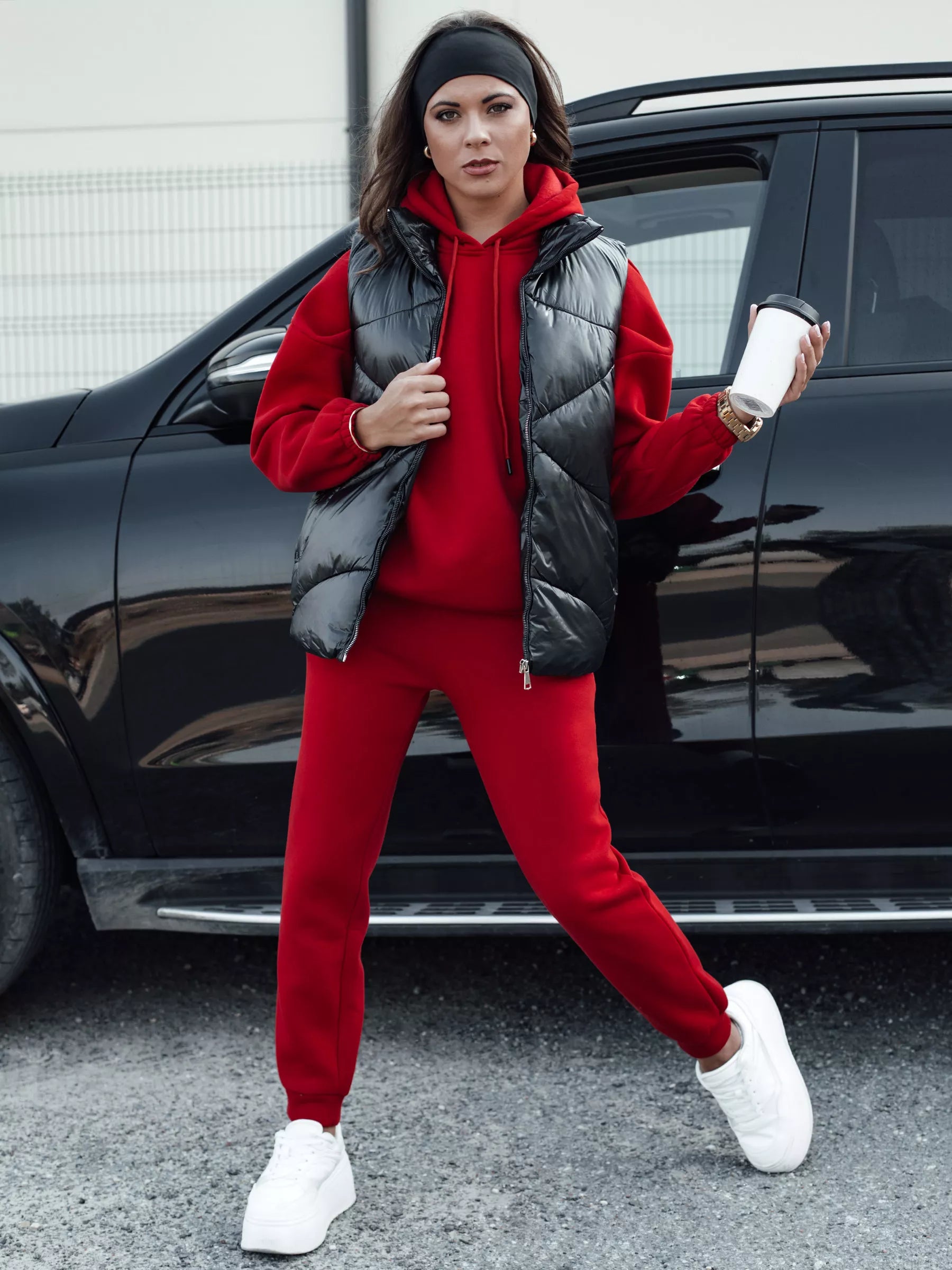 Moteriškas raudonas komplektas Ksenia