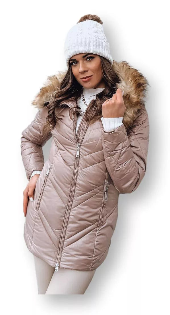 Rusva moteriška žieminė striukė Solar