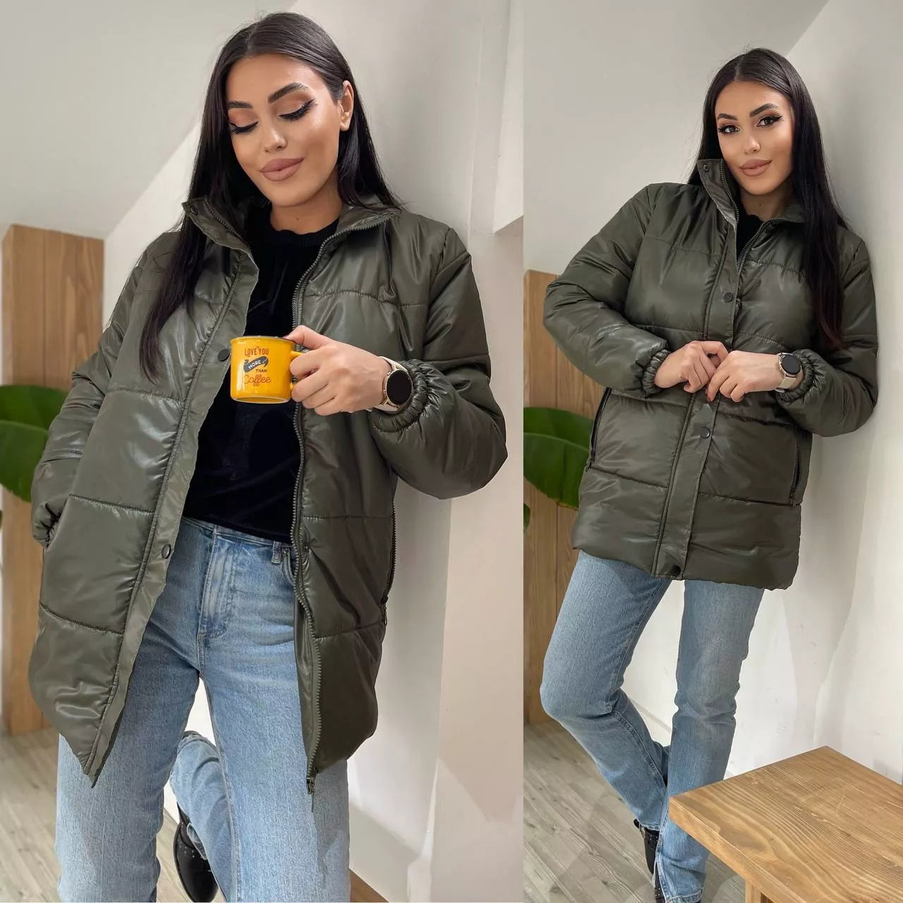 Stilinga moteriška chaki striukė Gebor