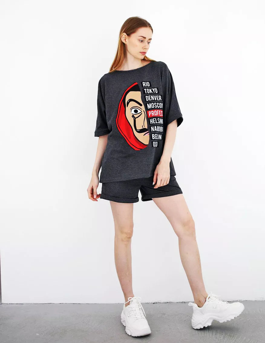 Tamsiai pilkas moteriškas komplektas Vendetta