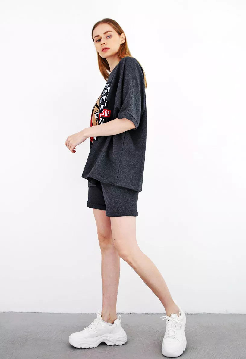 Tamsiai pilkas moteriškas komplektas Vendetta