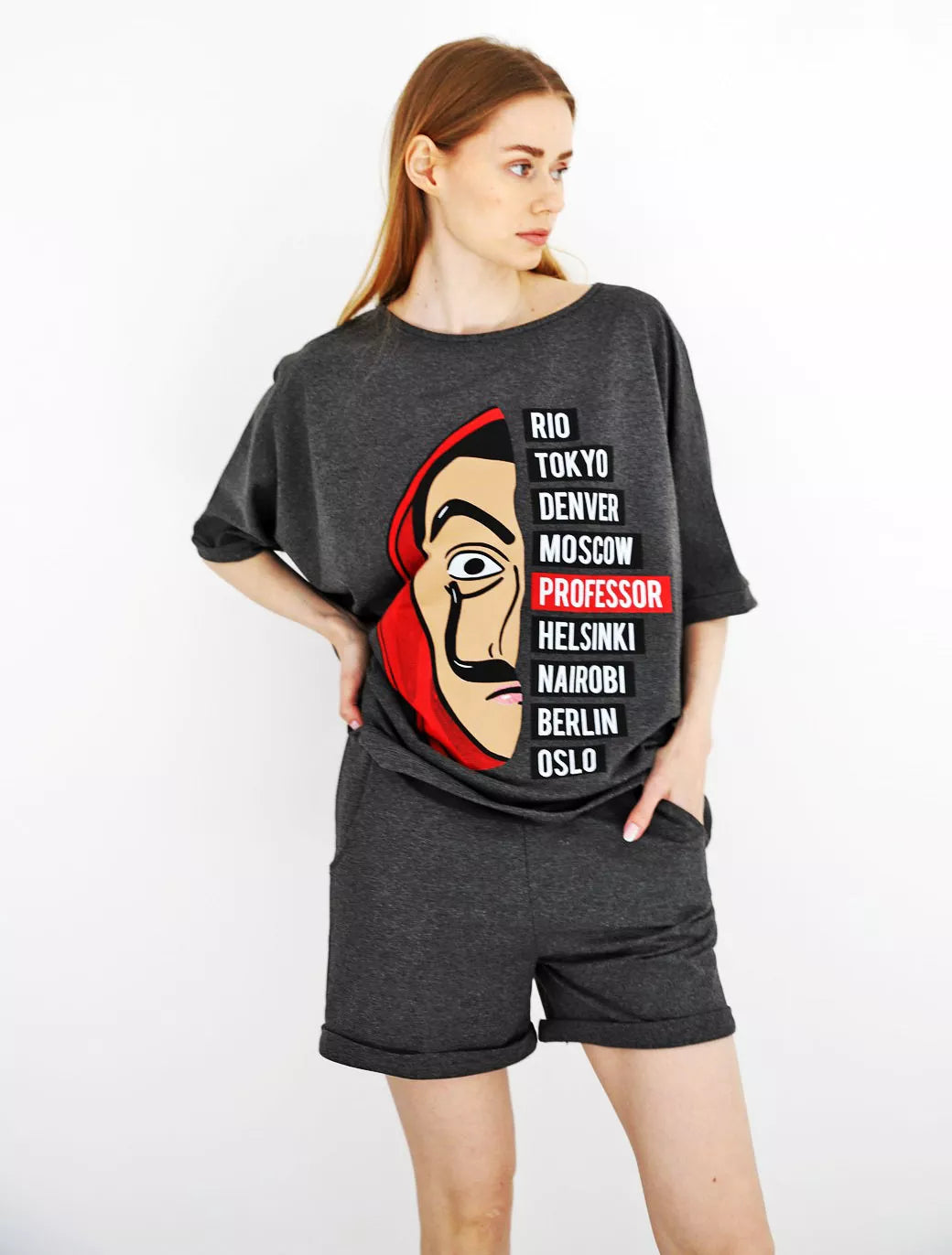 Tamsiai pilkas moteriškas komplektas Vendetta