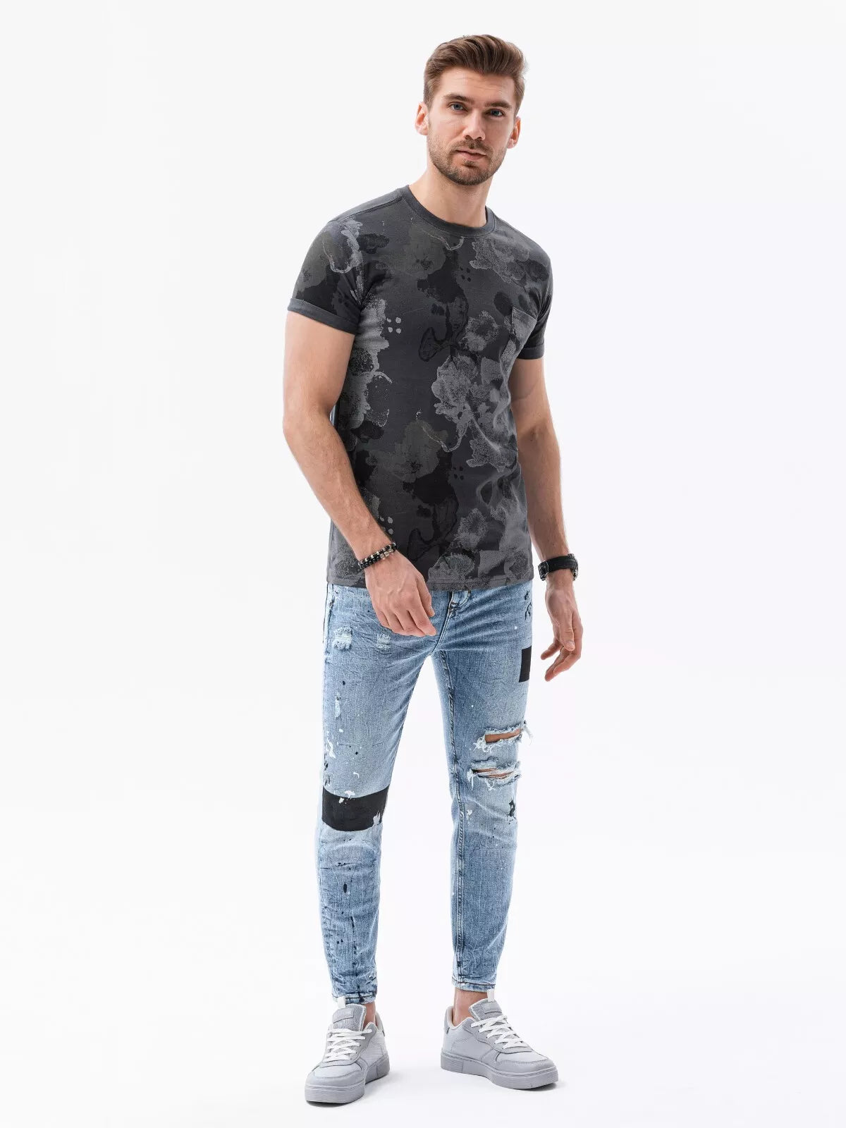 Tamsiai pilki vyriški marškinėliai Komel