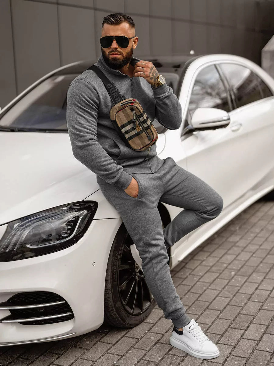 Tamsiai pilkas vyriškas sportinis kostiumas Armin