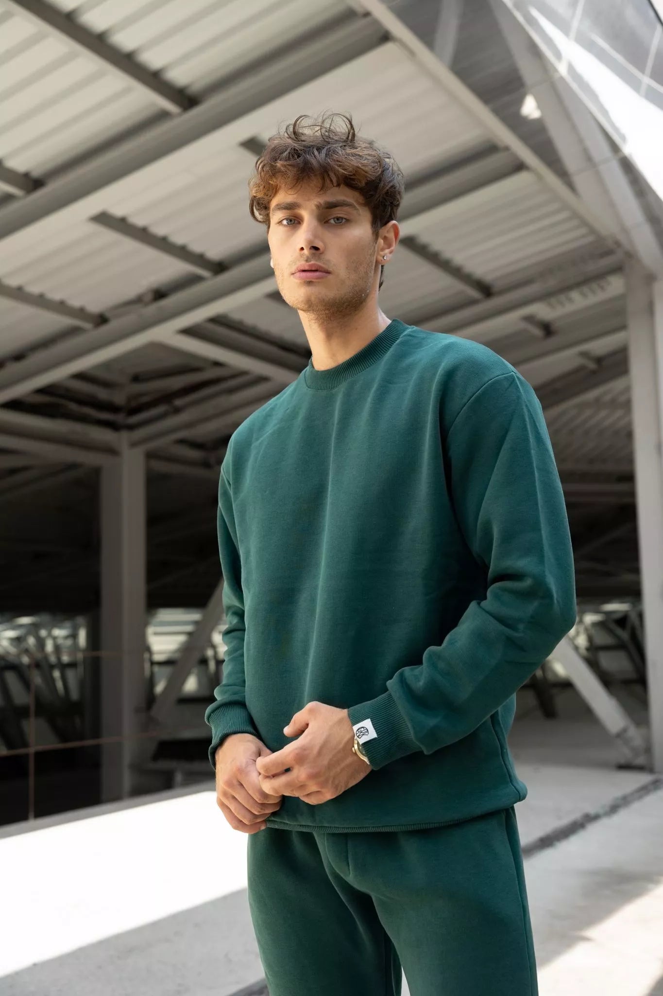 Tamsiai žalias vyriškas komplektas Lipo