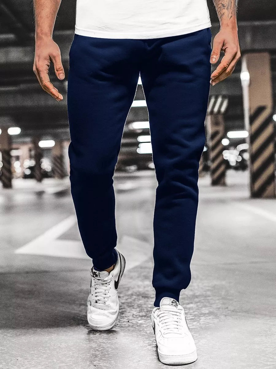 Tamsiai mėlynos vyriškos laisvalaikio kelnės Sergo