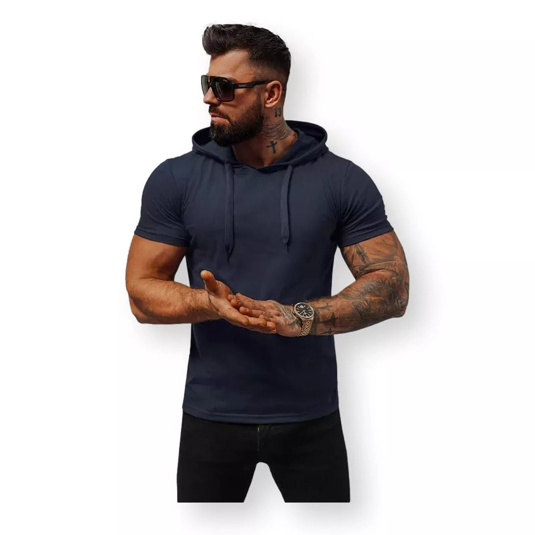 Tamsiai mėlyni vyriški marškinėliai Remer