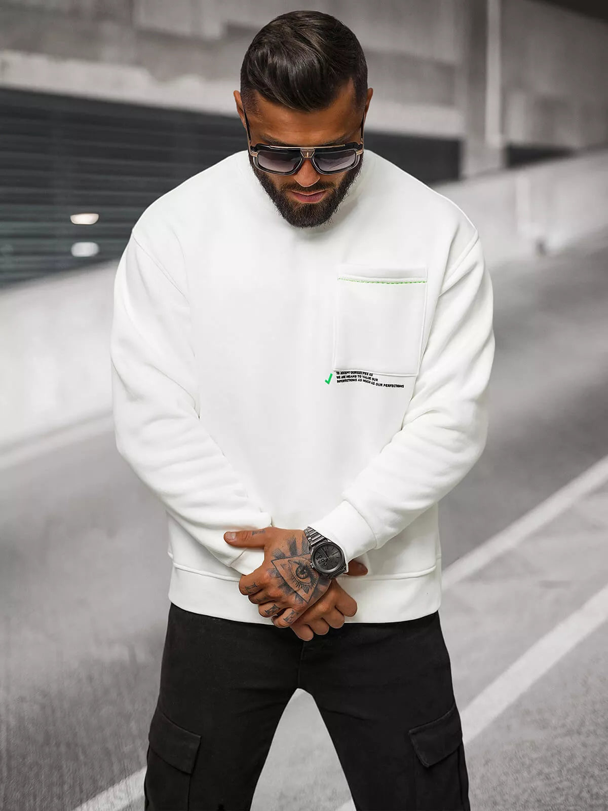 Vyriškas baltas džemperis Disc