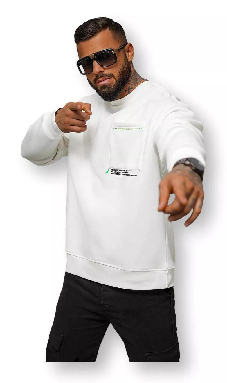 Vyriškas baltas džemperis Disc