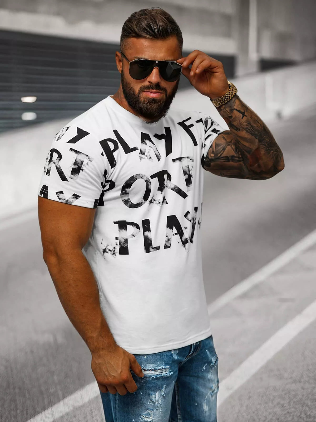 Vyriški balti marškinėliai Play