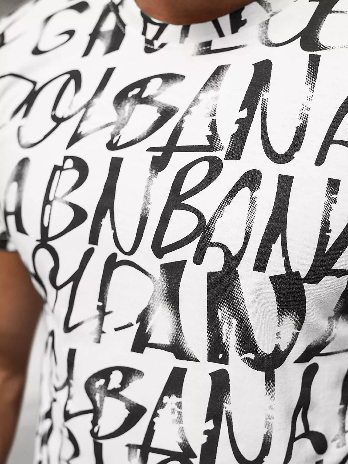 Vyriški balti marškinėliai su spauda Gork