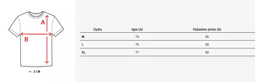 Vyriški balti marškinėliai Original