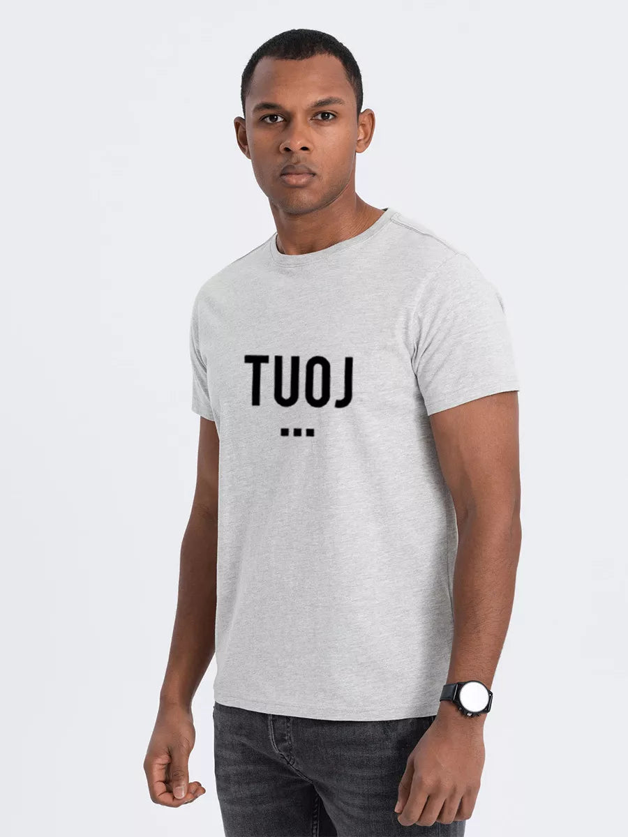 Vyriški balti marškinėliai TUOJ (juodas)