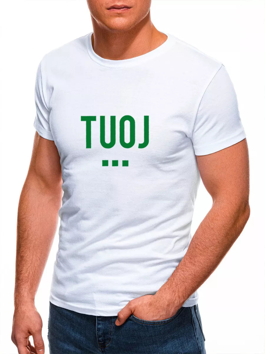 Vyriški balti marškinėliai TUOJ (žalias)