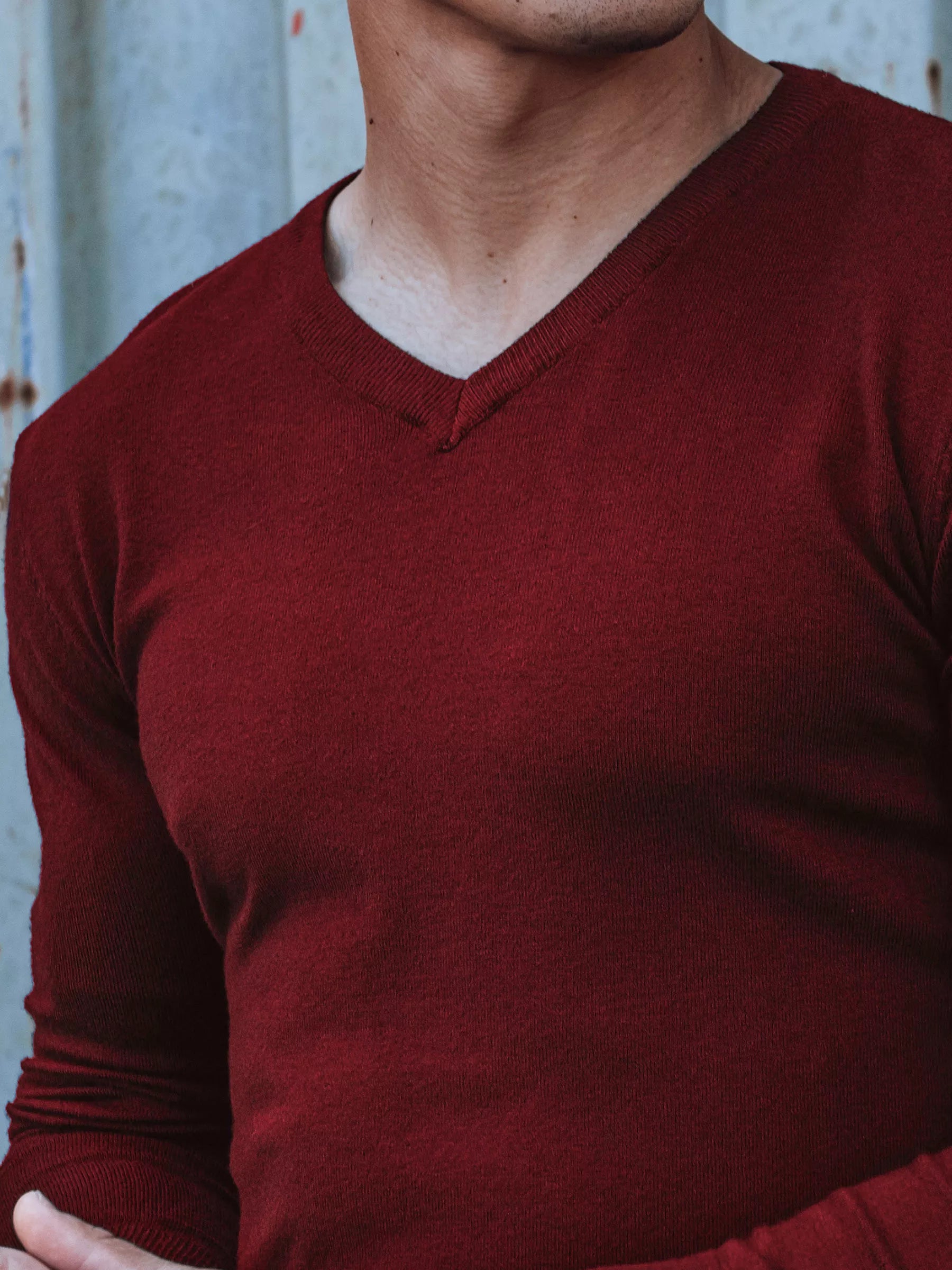 Bordo vyriškas megztinis Henri