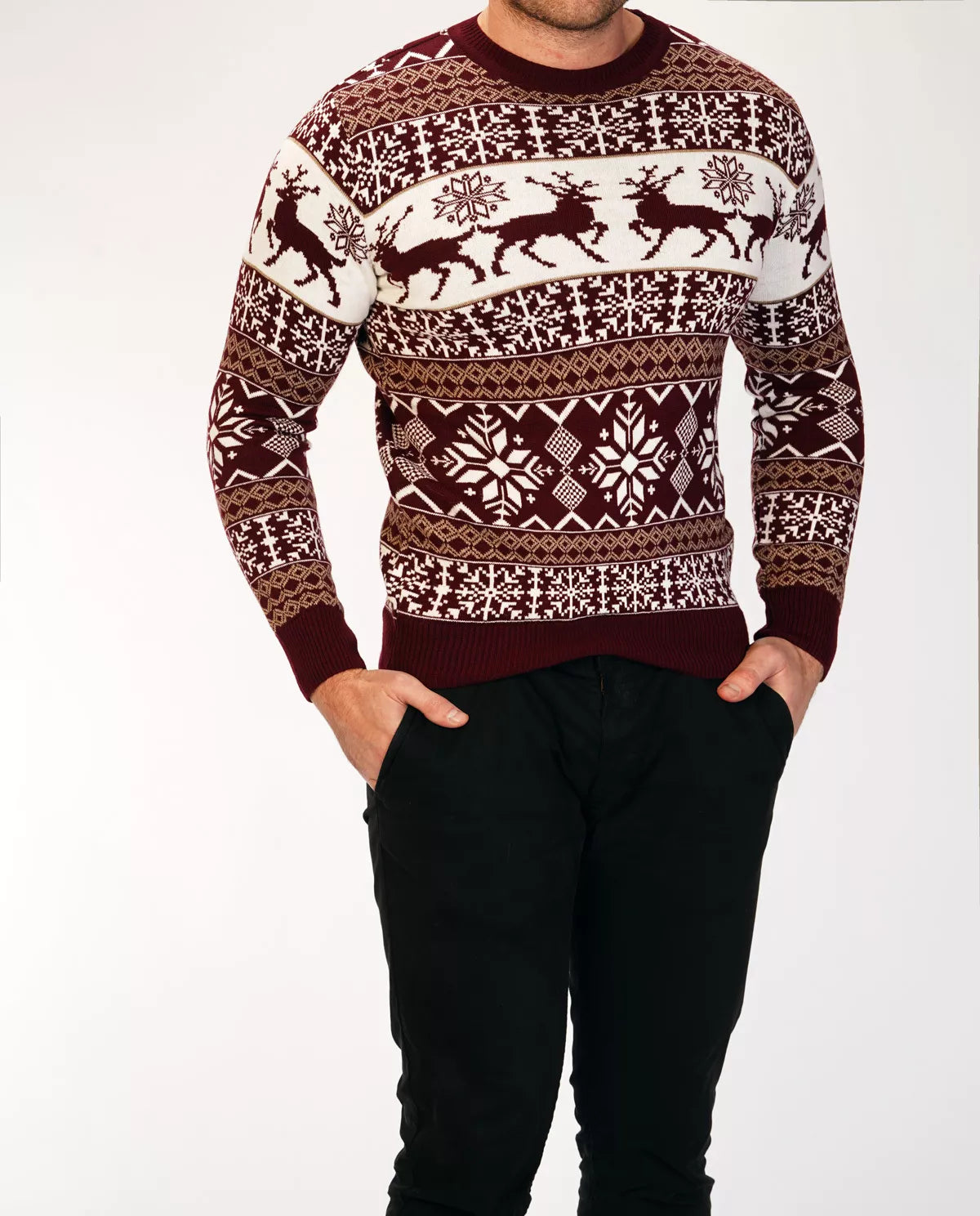 Vyriškas bordo megztinis Holidays
