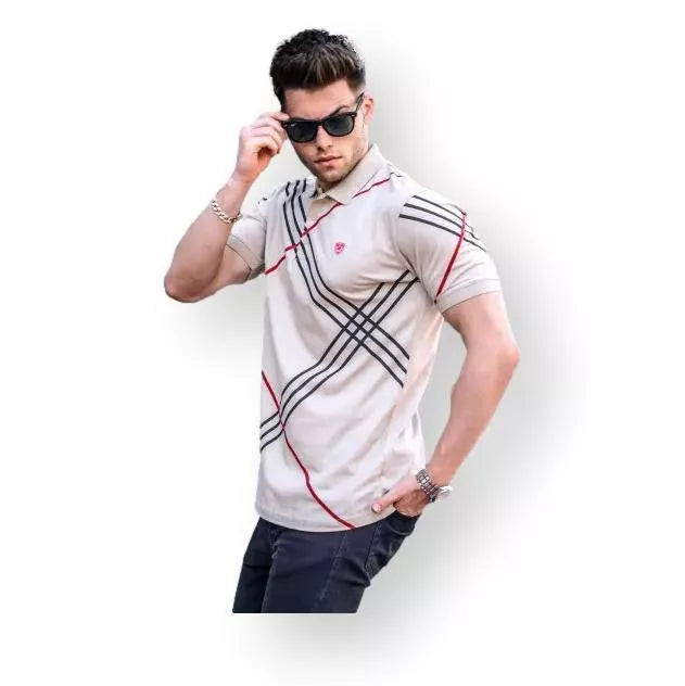 Vyriški rusvi polo marškinėliai Zol