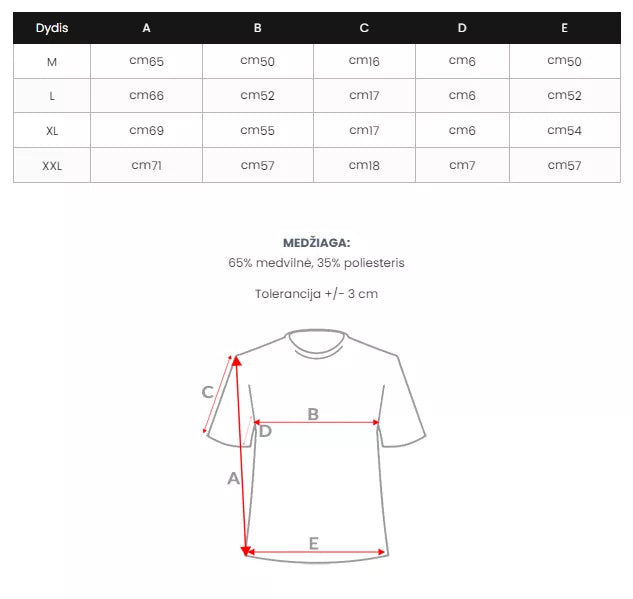 Vyriški rudi marškinėliai KĄ TU