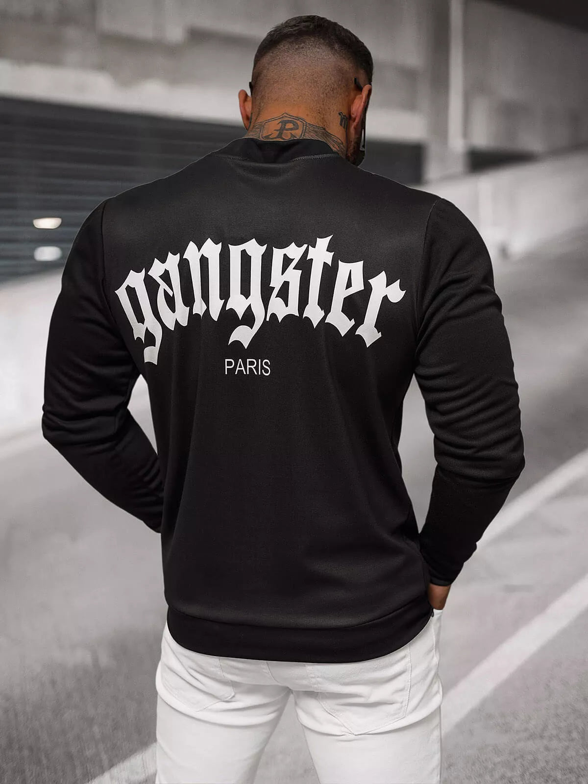 Vyriškas juodas megztinis Gangster