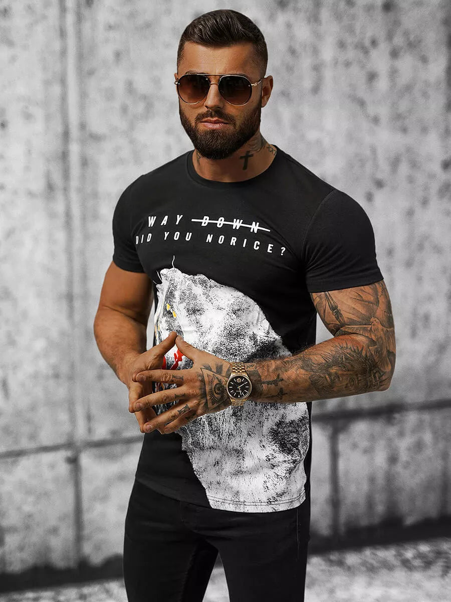 Juodi vyriški marškinėliai Norik