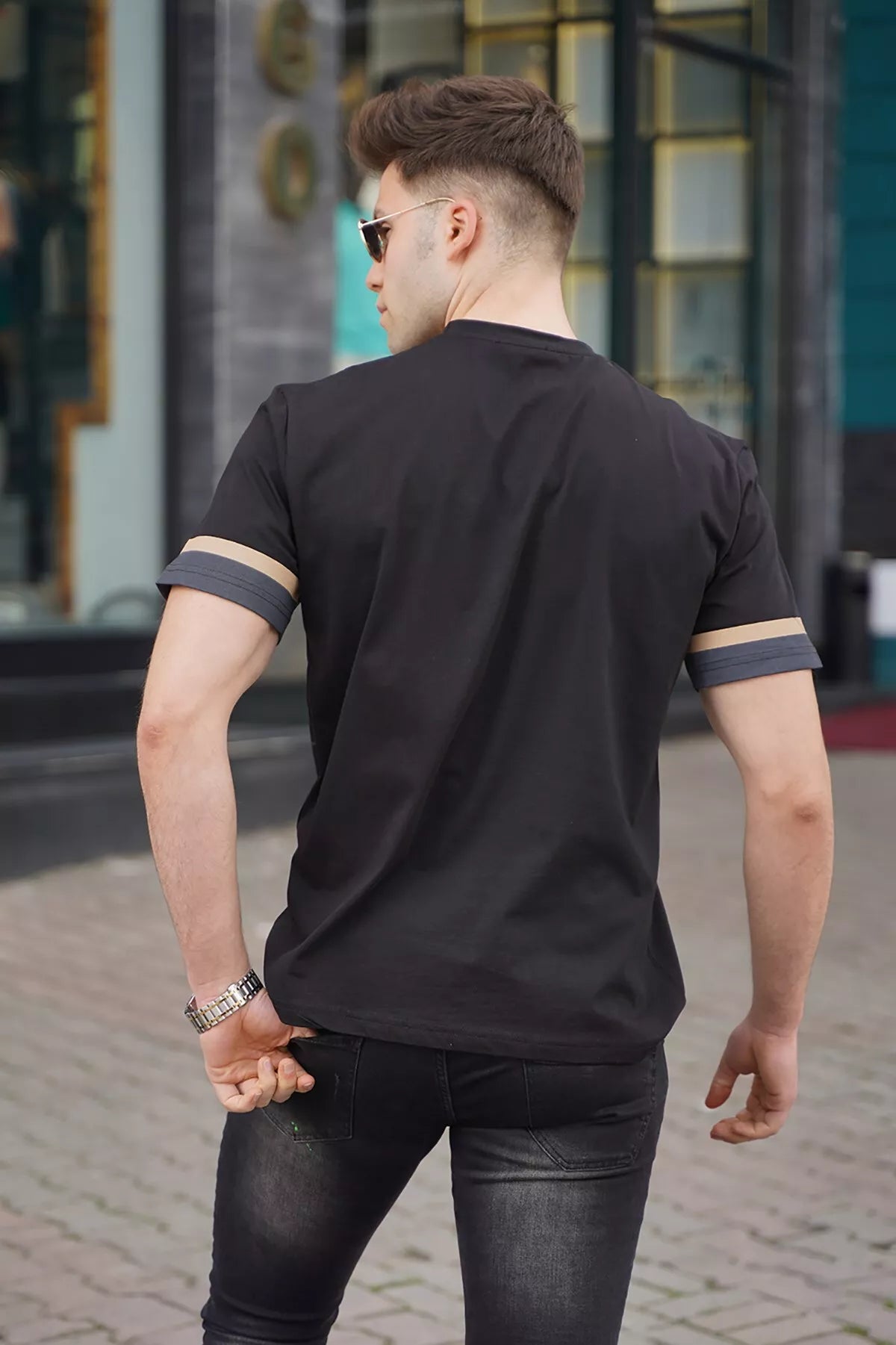 Vyriški juodi marškinėliai Geoffrey