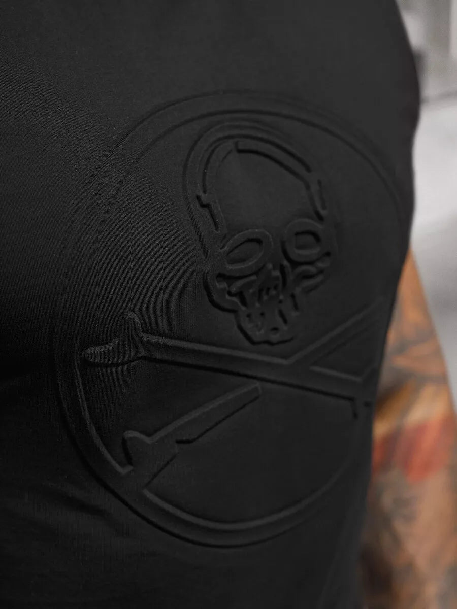 Vyriški juodi marškinėliai Skull