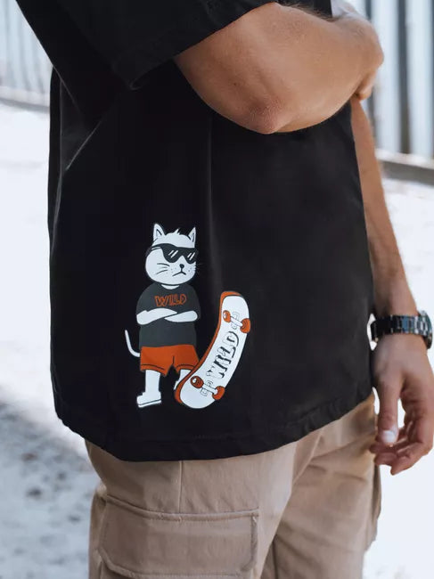 Vyriški juodi marškinėliai Wild