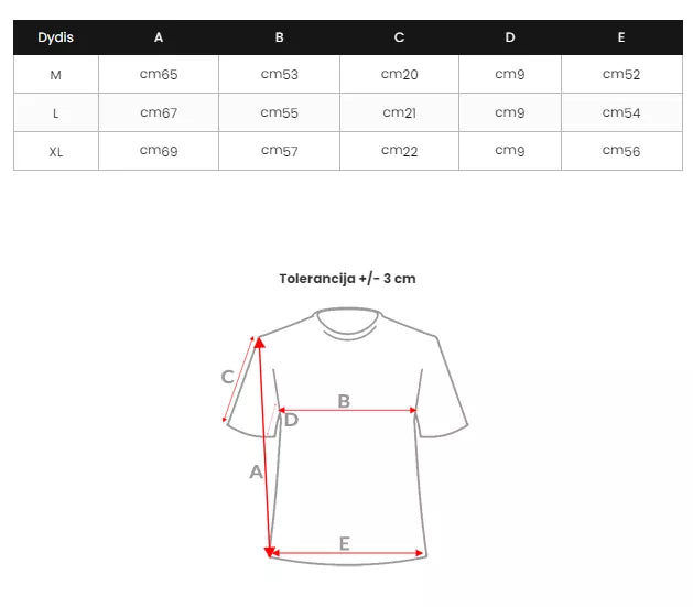 Vyriški juodi marškinėliai Totem