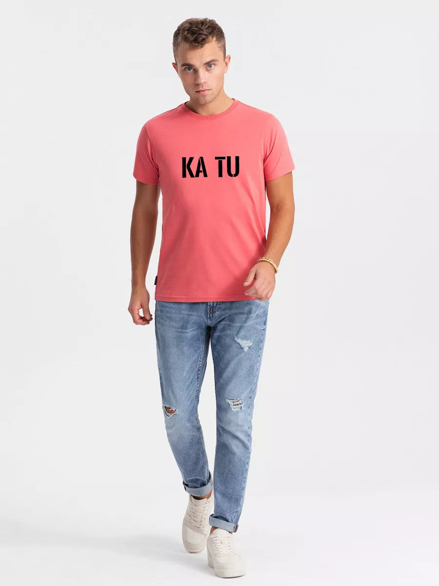 Vyriški persikiniai marškinėliai KĄ TU