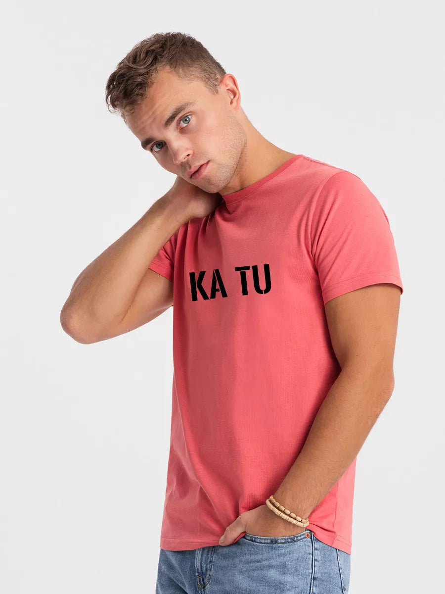 Vyriški persikiniai marškinėliai KĄ TU