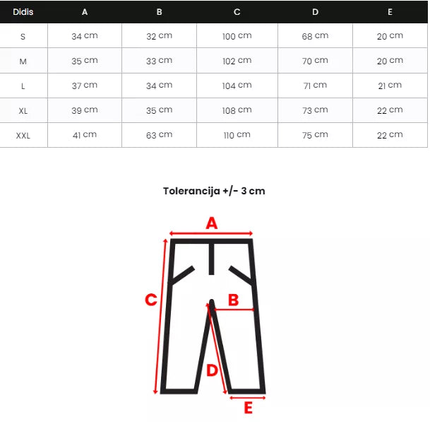 Vyriškos plačios juodos spalvos kelnės Olimp