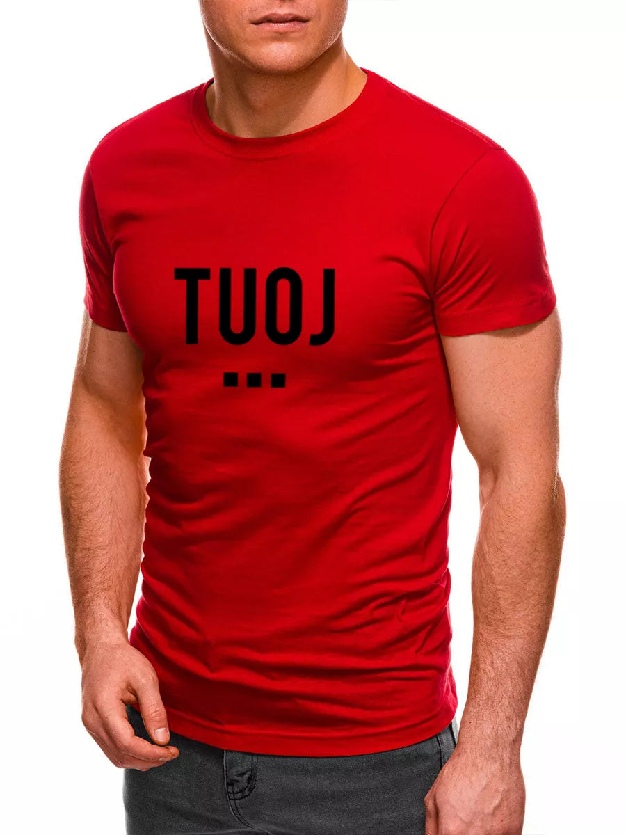 Vyriški raudoni  marškinėliai TUOJ (juodas)