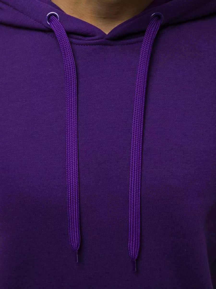 Violetinės spalvos vyriškas džemperis su gobtuvu Buvoli