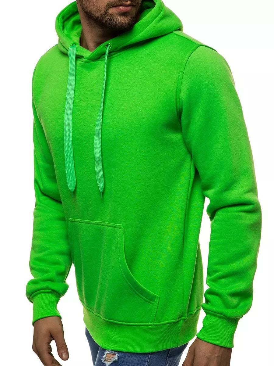 Žalios spalvos vyriškas džemperis su gobtuvu Buvoli