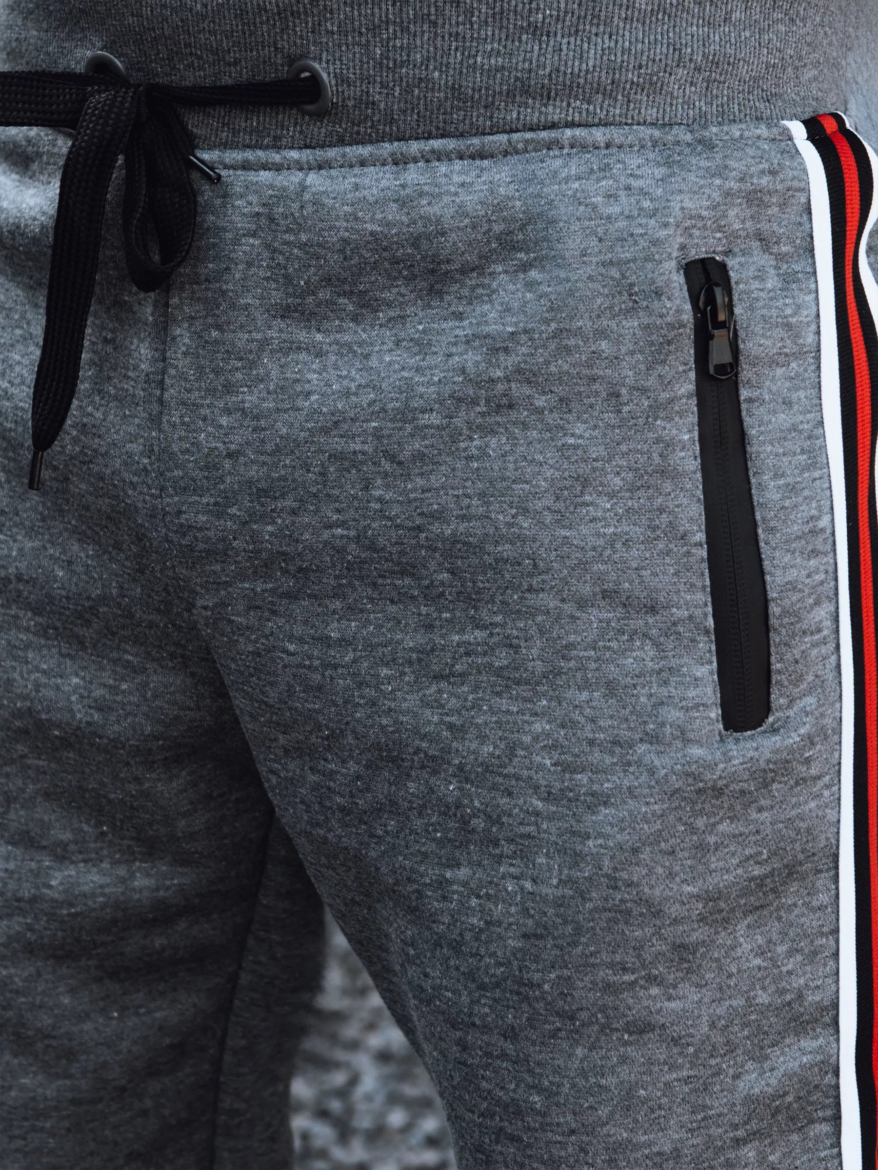 Vyriškos tamsiai pilkos laisvalaikio kelnės Adam