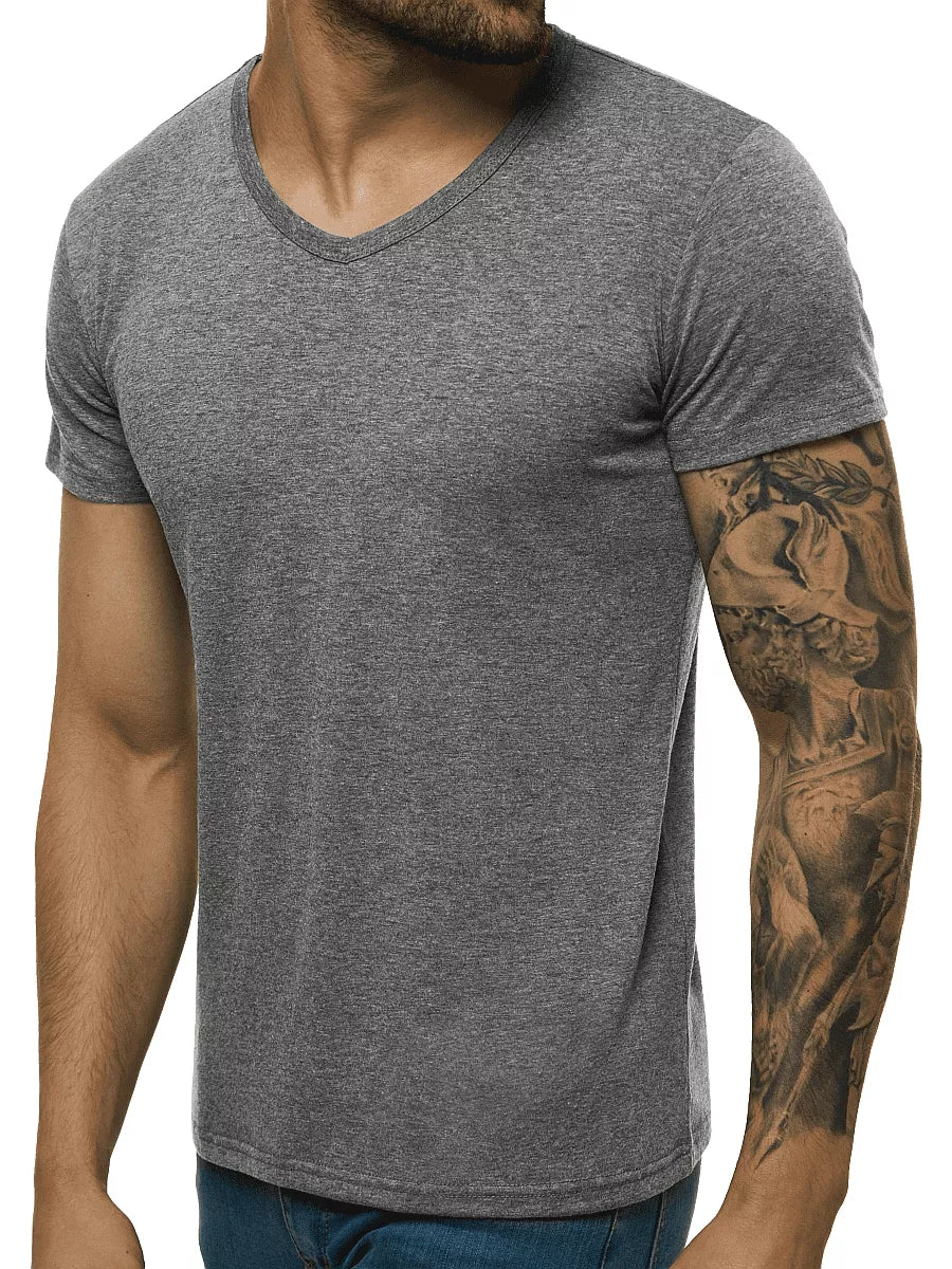 Vyriški tamsiai pilkos spalvos marškinėliai Dimel