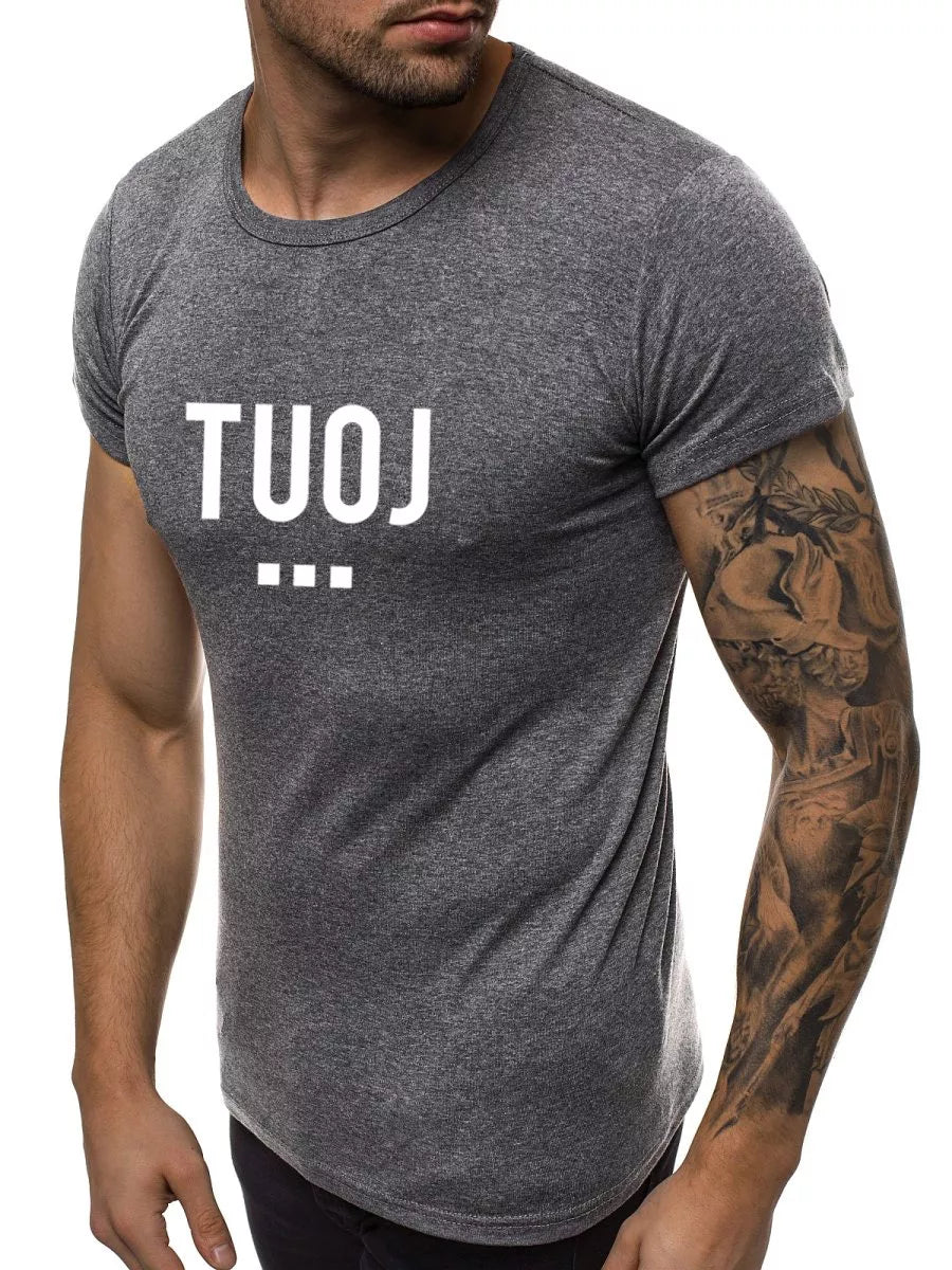 Vyriški tamsiai pilki marškinėliai TUOJ (baltas)