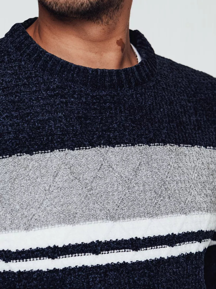 Vyriškas tamsiai mėlynas megztinis Rich