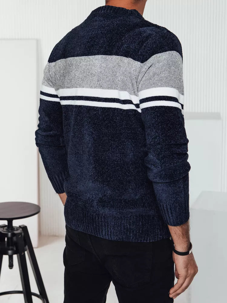 Vyriškas tamsiai mėlynas megztinis Rich