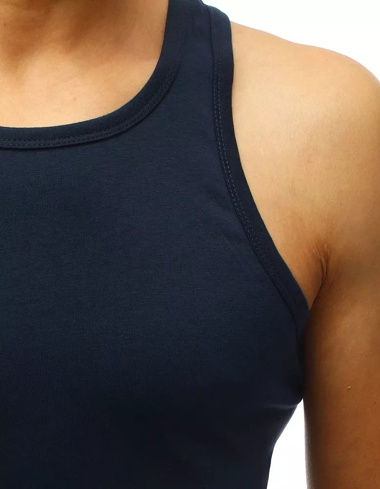 Vyriški berankoviai tamsiai mėlyni marškinėliai Cardi