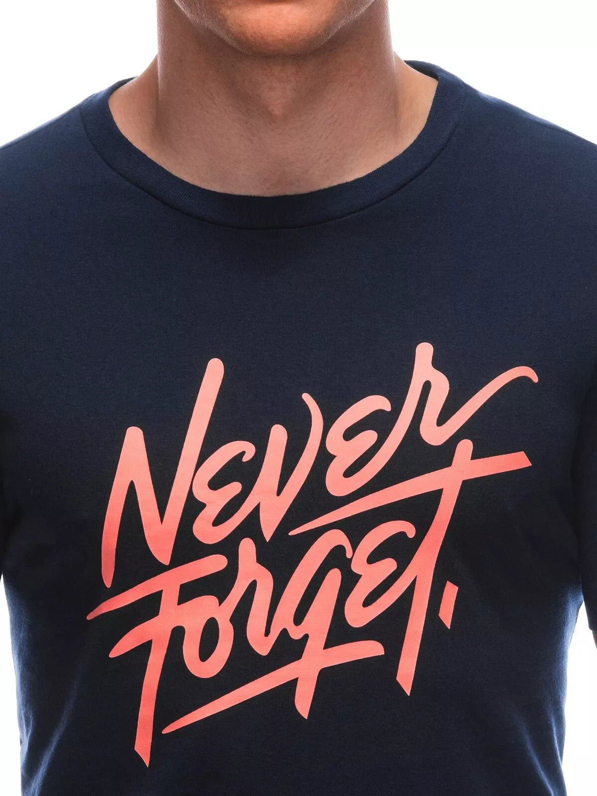 Vyriški tamsiai mėlyni marškinėliai Forget