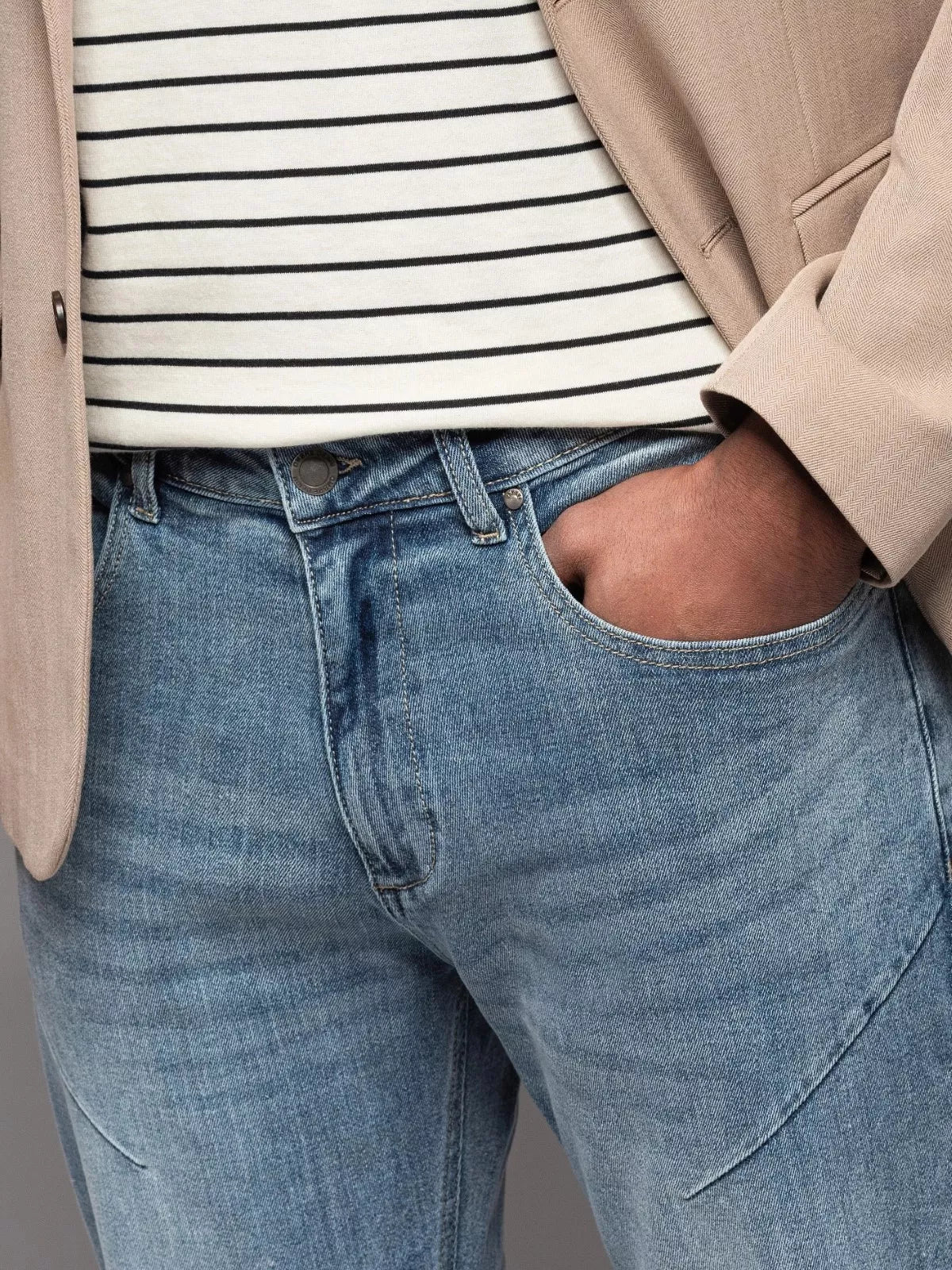 Vyriški mėlyni džinsai Carl