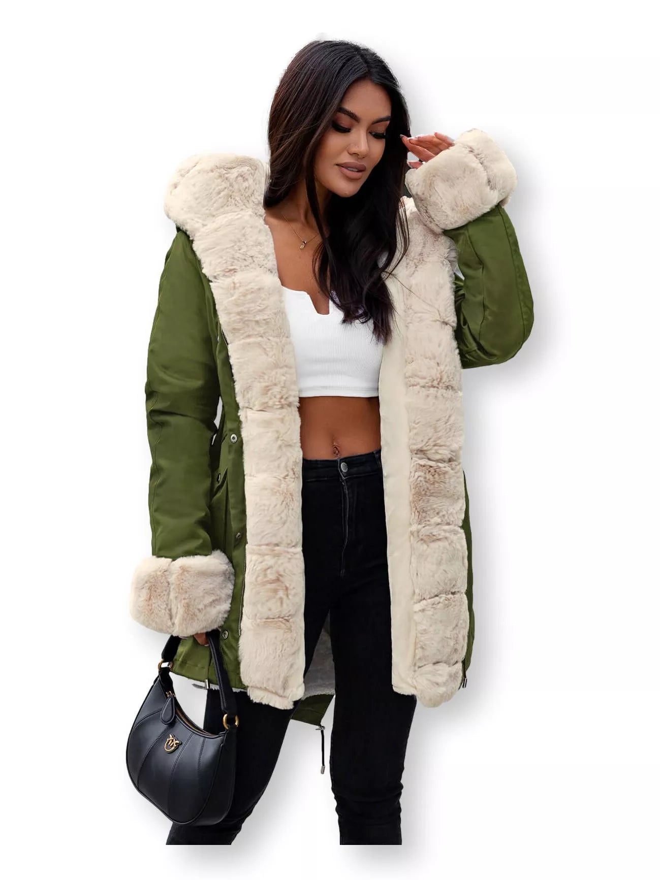 Žalia moteriška striukė Moly