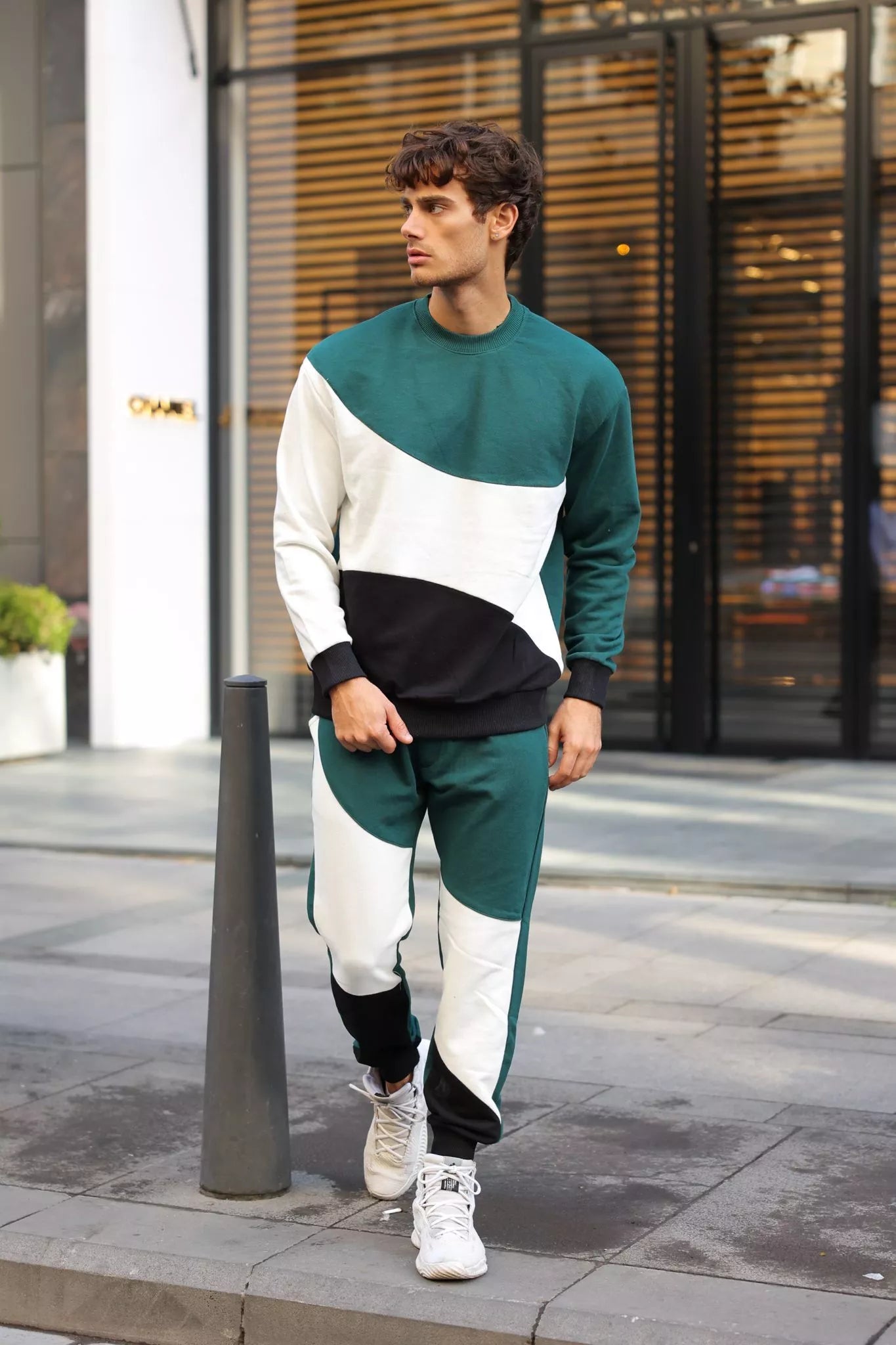 Žalias kelių spalvų vyriškas komplektas Hipos