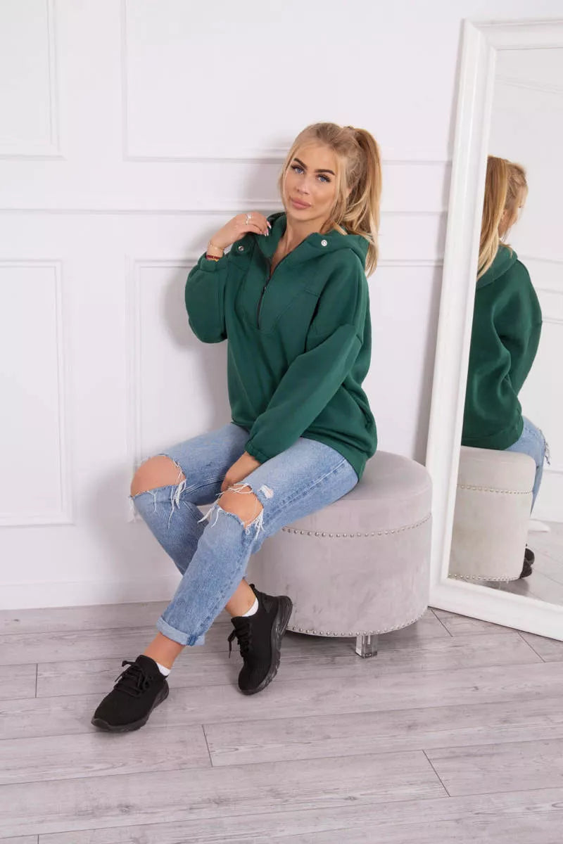 Žalios spalvos džemperis moterims Kesi