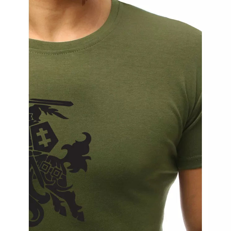 Chaki vyriški marškinėliai  VYTIS juodas