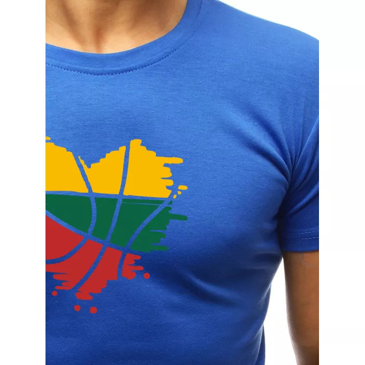 Šviesiai mėlyni vyriški marškinėliai Širdis