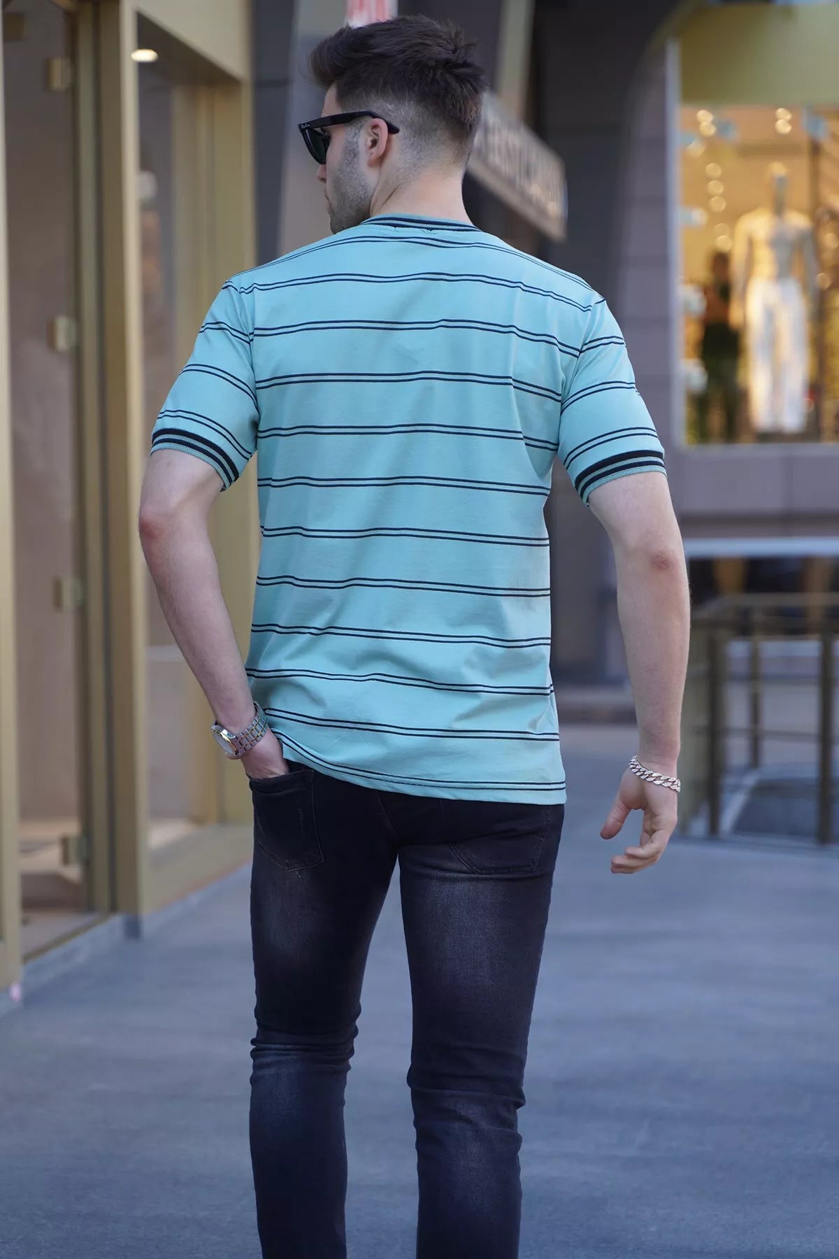 Mėlyni vyriški marškinėliai Anomi