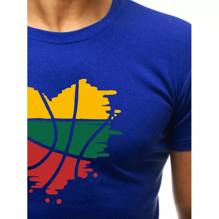 Mėlyni vyriški marškinėliai Širdis